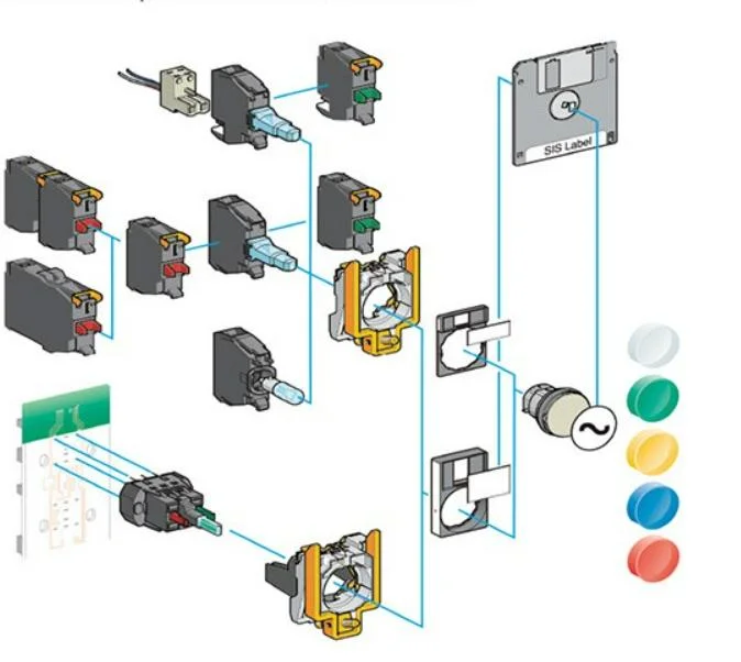 La155 Series Button 22mm Plastic Button Flat Button Green Start Button Switch Push Button Switch